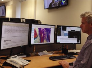 One of the operational meteorologists providing support for the daily production of the flood guidance statement in Scotland.